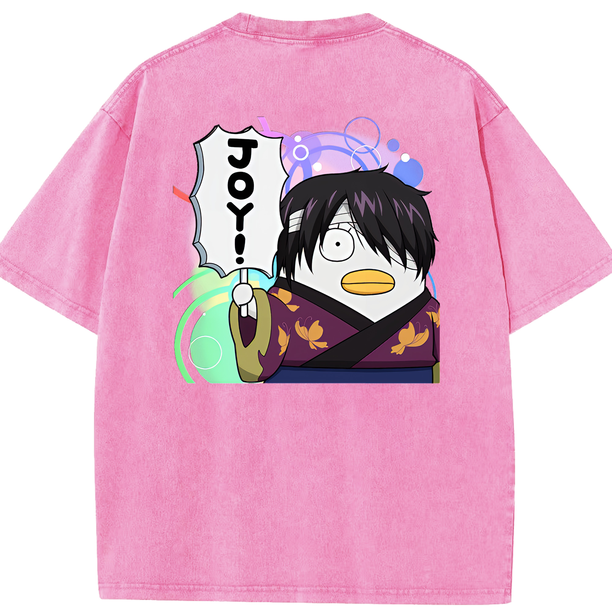 （画像用） ぎんたま 坂田銀時（さかたぎんとき） 神楽 志村新八（しむら しんぱち） GINTAMA Sakata Gintoki Kagura Shimura Shinpachi 綿100% ヴィンテージ風 半袖Tシャツ（背面プリント）